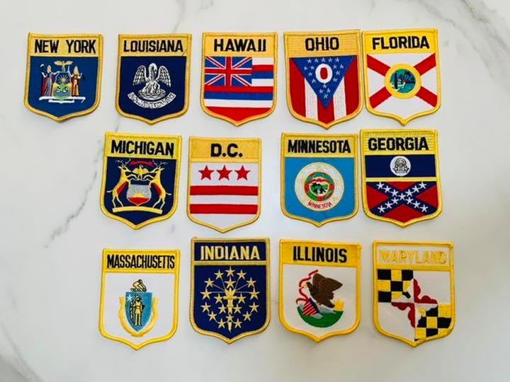 アメリカ州ワッペン＋α☆ヴィンテージ ヴィンテージ 刺繍 ワッペン